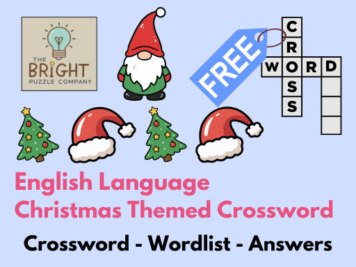 FREE Christmas Themed English Language Crossword Puzzle