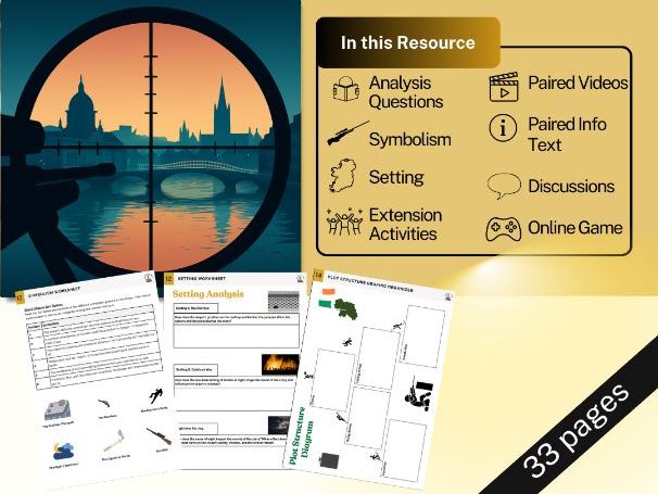 The Sniper - Liam O'Flaherty - 1 Week Teaching Unit - Worksheets, Video, Game ..
