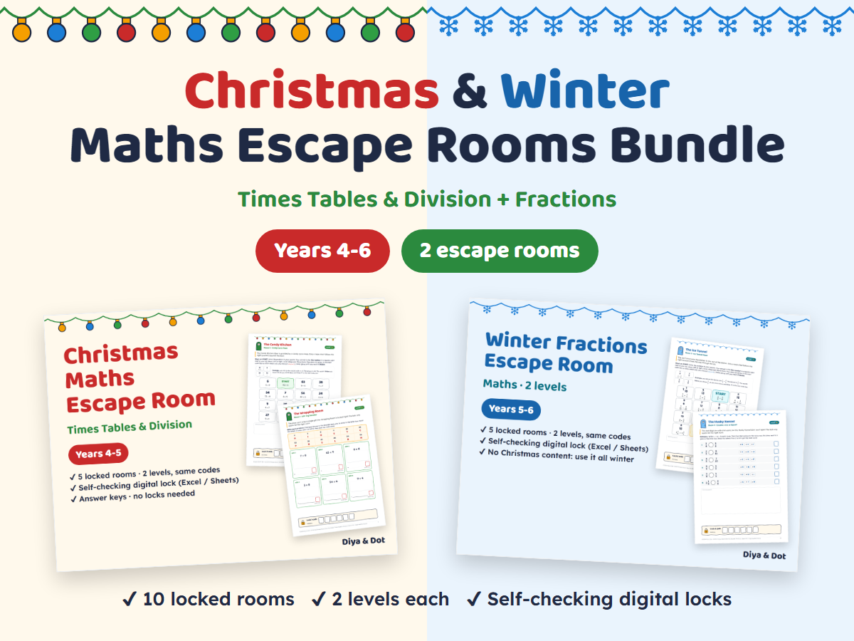Christmas & Winter Maths Escape Rooms