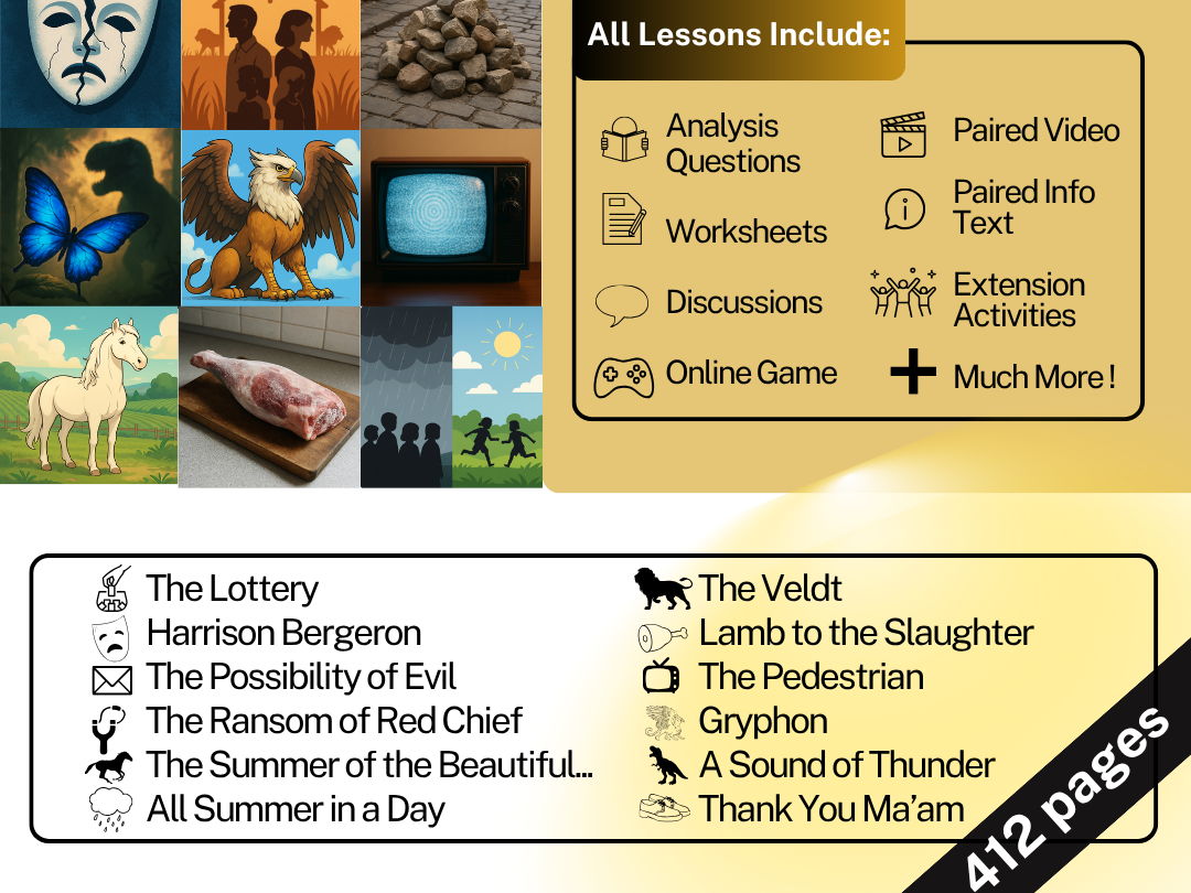 Grade 7 / Year 8 (KS3) Short Story Bundle - 12 Engaging + Relatable Stories