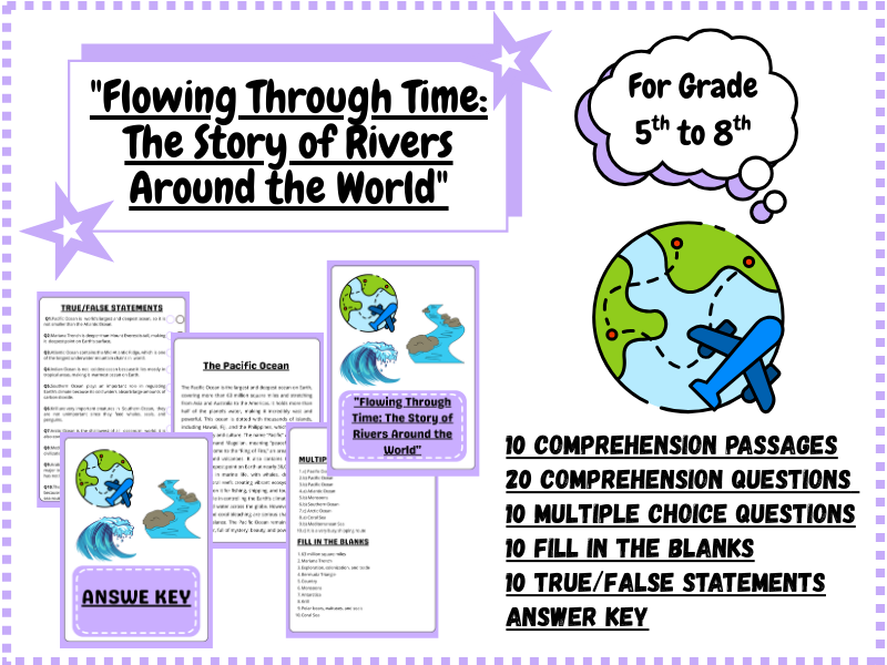 Flowing Through Time: Rivers of the World Reading Comprehension Pack (Grades 5–8)