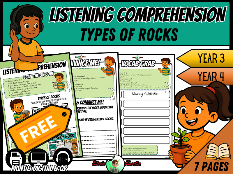 Types Of Rocks | Listening Comprehension | Year 3/4