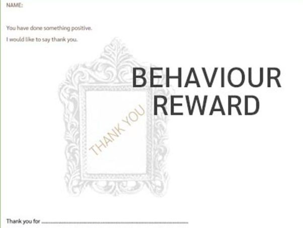 Behaviour Reward (UK)