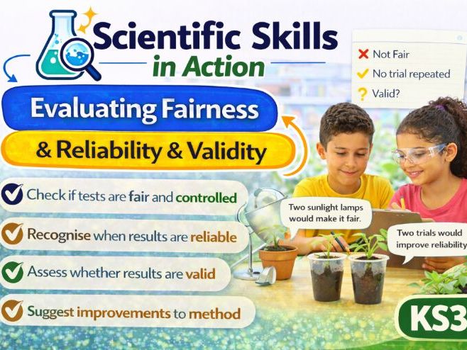 Evaluating Fairness, Reliability & Validity (KS3 Science Skills): Investigate Like a Scientist