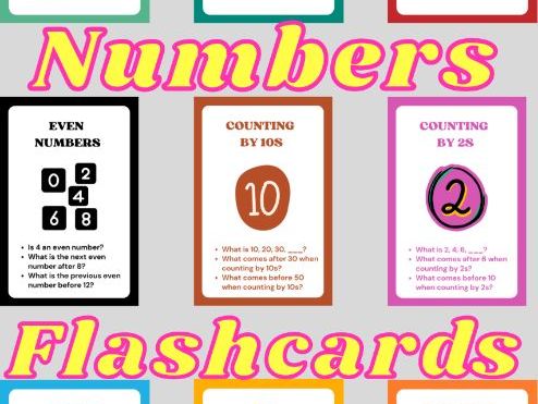 Numbers & Counting Flashcards  Math Skills, Addition, Subtraction & Place Value
