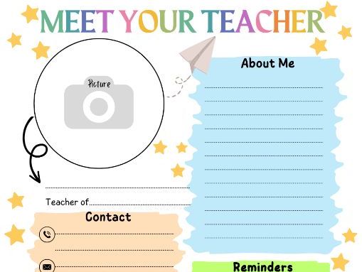 Meet the Teacher Template Editable Back to School