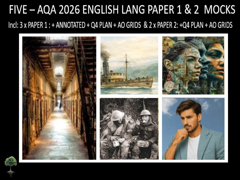 FIVE - AQA PAPER 1 & 2 | 2026 FULL MOCKS | ANNOTATED | Q4 PLAN | AO GRIDS