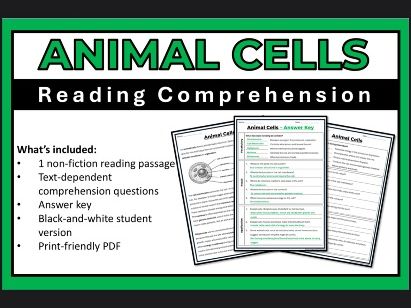 Animal Cells - Reading Comprehension