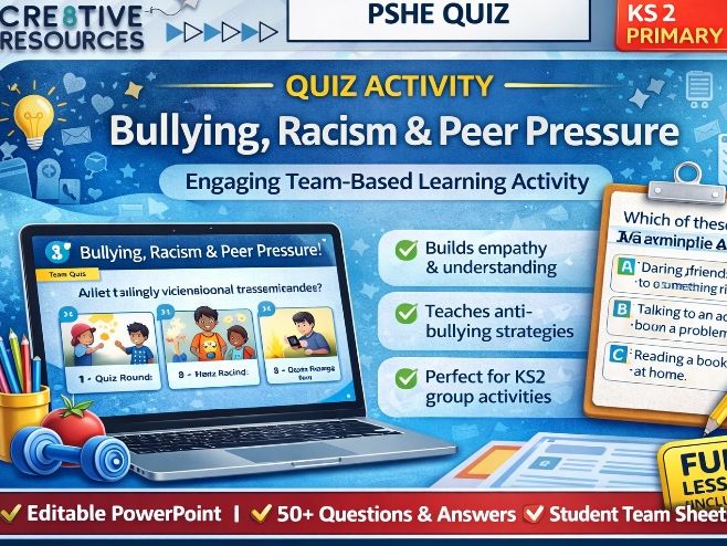 Bullying, Racism & Peer Pressure End of Term KS2 Quiz