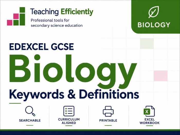 Edexcel GCSE Biology Keywords and Definitions (Excel)