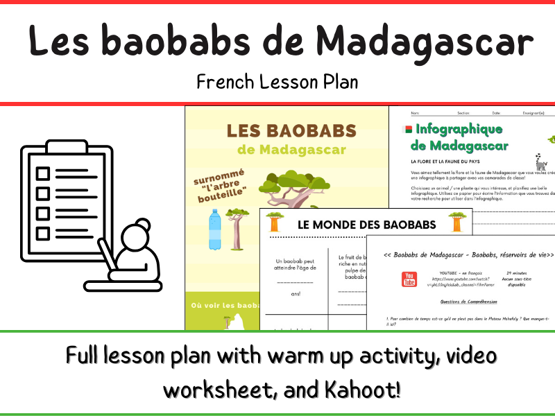 Madagascar - Les baobabs de Madagascar - French Lesson Plan