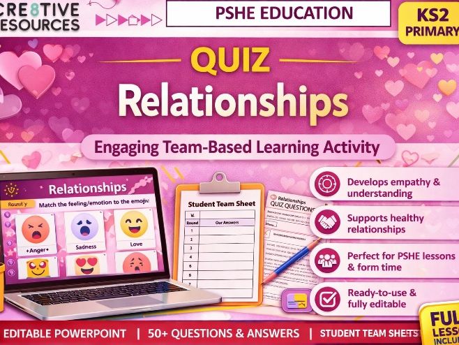 Relationships - End of Term Y4 PSHE Quiz
