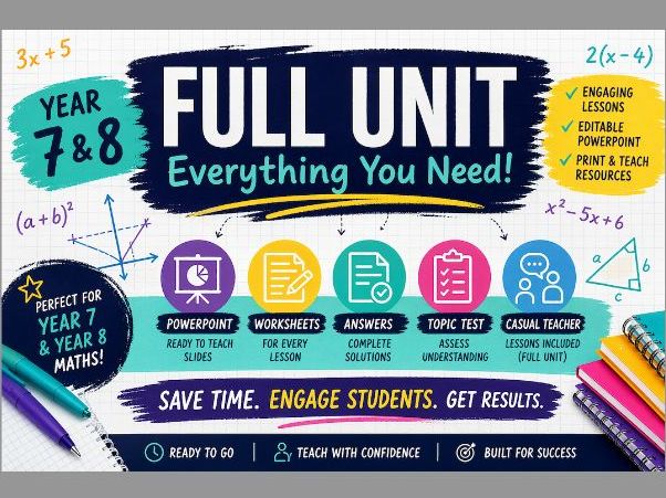 Algebraic Techniques - Stage 4 - NSW Australia New Curriculum - Year 7/Year 8