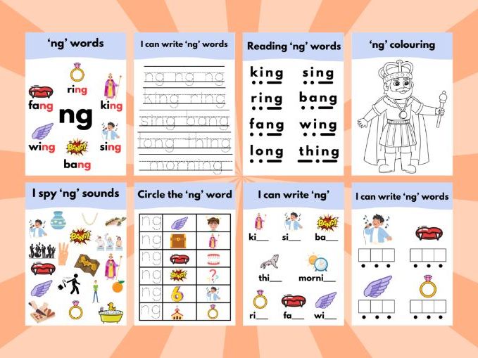 ‘ng’ Phonics Sound Workbook | Early Reading & Writing Activities