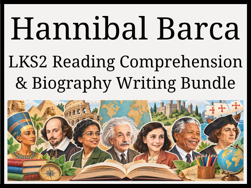 Hannibal Reading Comprehension & Biography Writing Bundle | Year 3 & Year 4 | LKS2