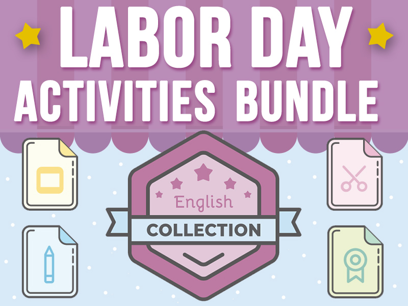 Labor Day Activities Collection Bundle with PPT, Craft and Worksheets