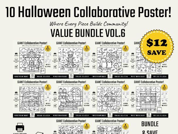 Halloween Collaborative Poster Bundle Vol.6 Bulletin Board