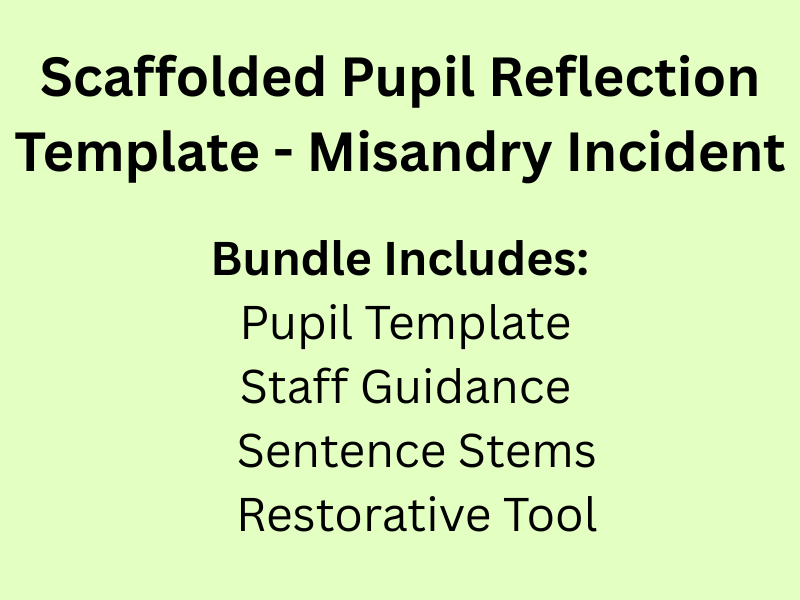 Scaffolded Pupil Reflection Toolkit - Misandrist-Related