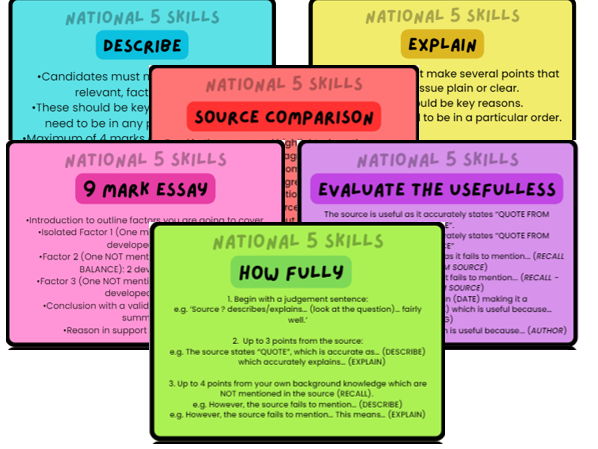 National 5 Skills Questions How To Answer Flashcards