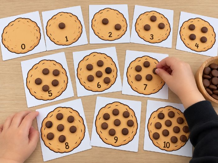 Cookie counting to 1-= A hands-on fun maths activity
