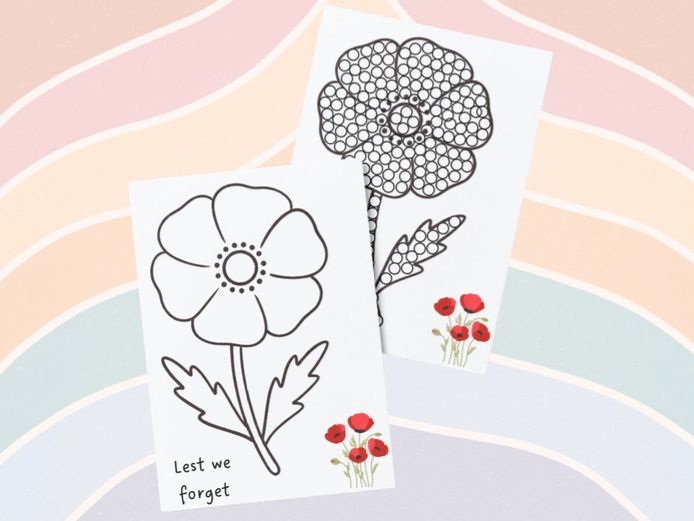 Remembrance - Dot Art Poppy Painting