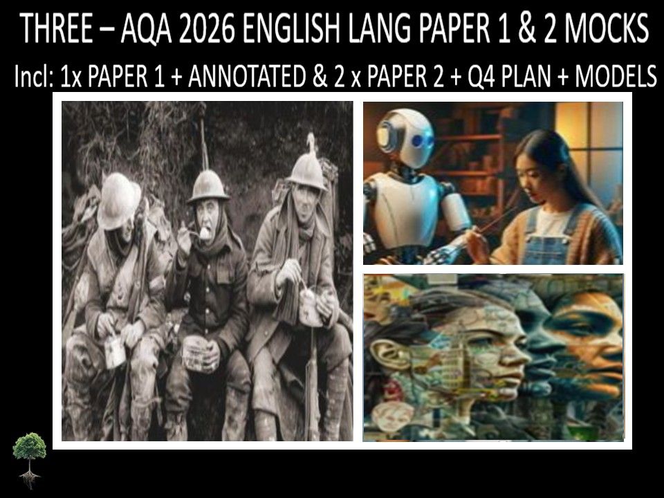 THREE - AQA PAPER 1 & 2 | 2026 FULL MOCKS | ANNOTATED | Q4 PLAN | MODELS