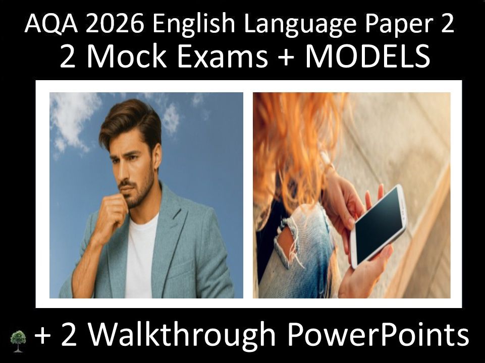 Two AQA 2026 English Language Paper 2 | Mocks + Walkthroughs: Classroom PowerPoints