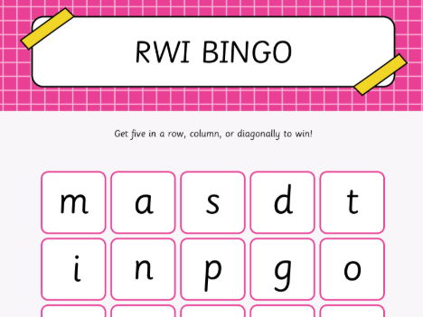 Phonics Bingo Set 1