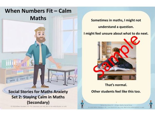 When Numbers Fit – Calm Maths Social Stories (Secondary, Set 2: Staying Calm in Maths)