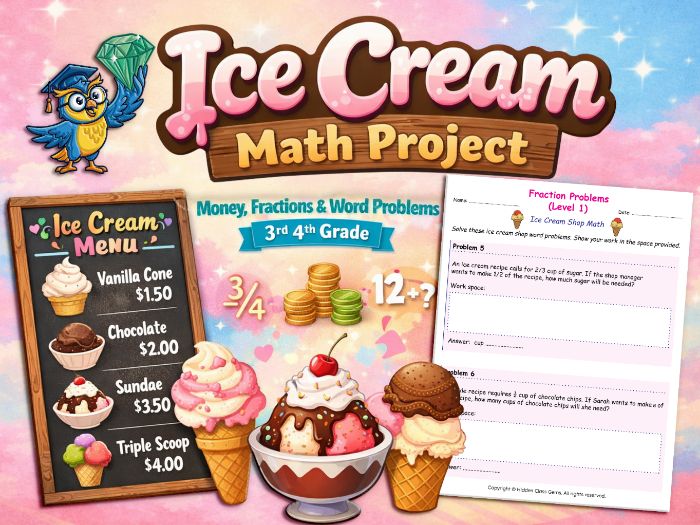 Ice Cream Shop Math Project