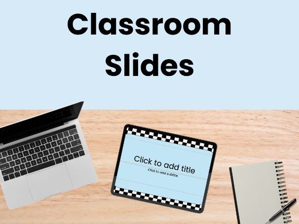Teacher in Treble Classroom Slide Template