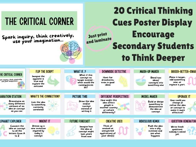 Critical Thinking Questioning Display Posters 20