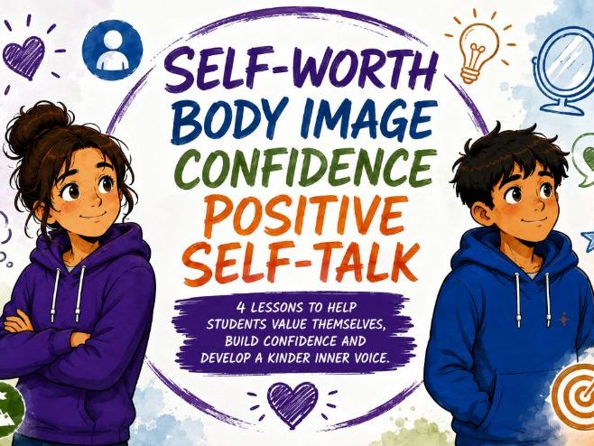 Big Feelings - Self-Worth, Body Image, Confidence & Positive Self-Talk (KS3/4 PHSE, SEMH 4 lessons)