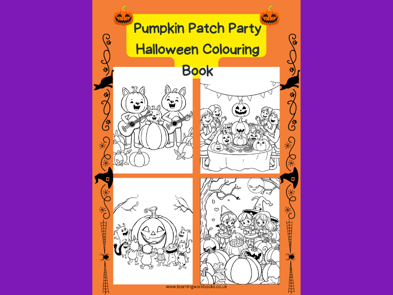 Pumpkin Patch Party Halloween Colouring Book