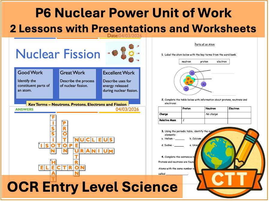 OCR Entry Level Science - P6 Nuclear Power - 2 Lessons