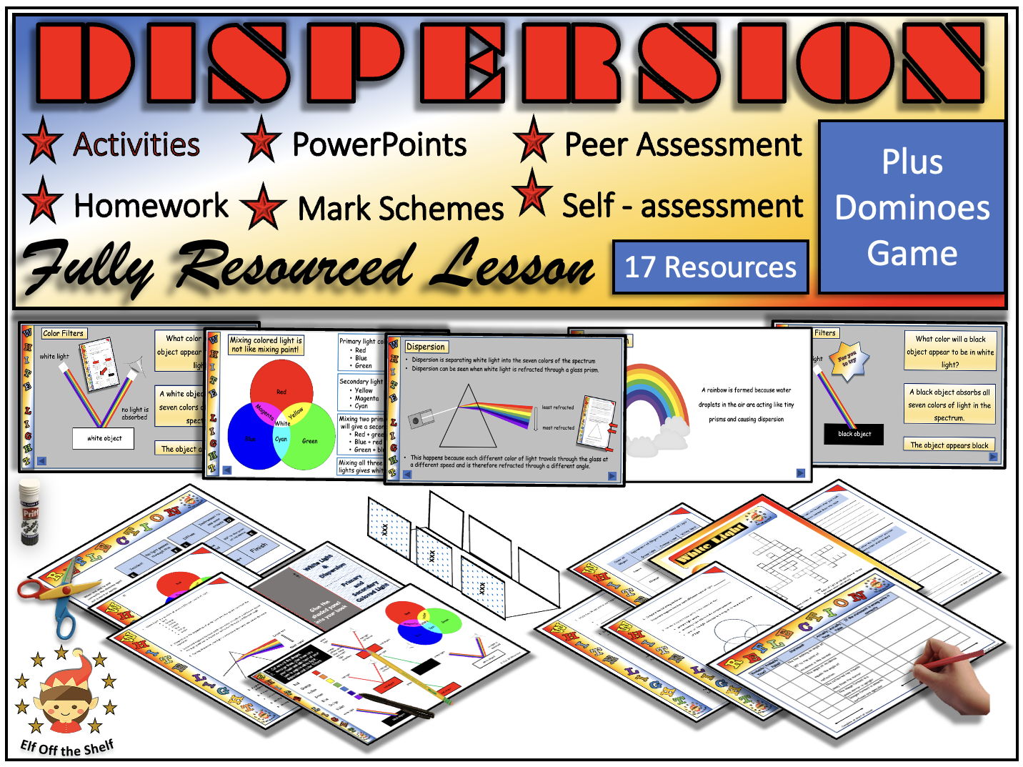 Light - Dispersion - Fully Resourced Lesson Plus Dominoes Game