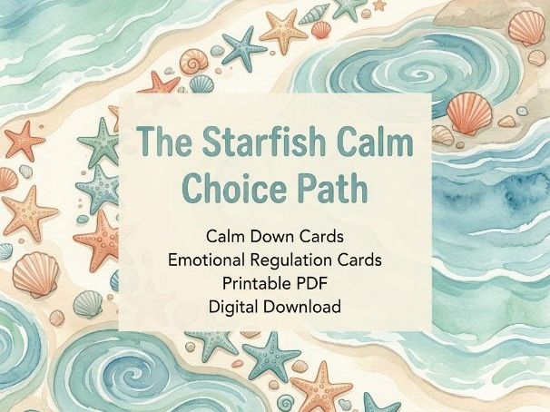 The Starfish Calm Choice Path | Calm Down Cards | Emotional Regulation Cards | Printable PDF