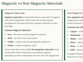 iGCSE Physics - 4.1 Simple Phenomena of Magnetism