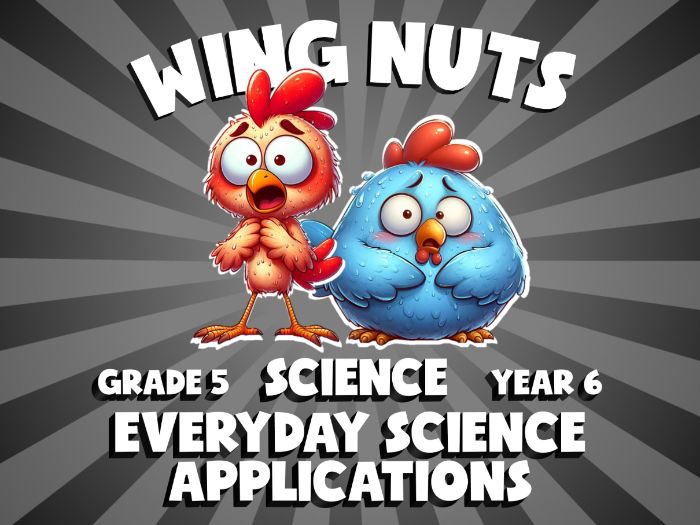 Everyday Science Applications WING NUTS Science Game | No-Prep Year 6 Review Activity