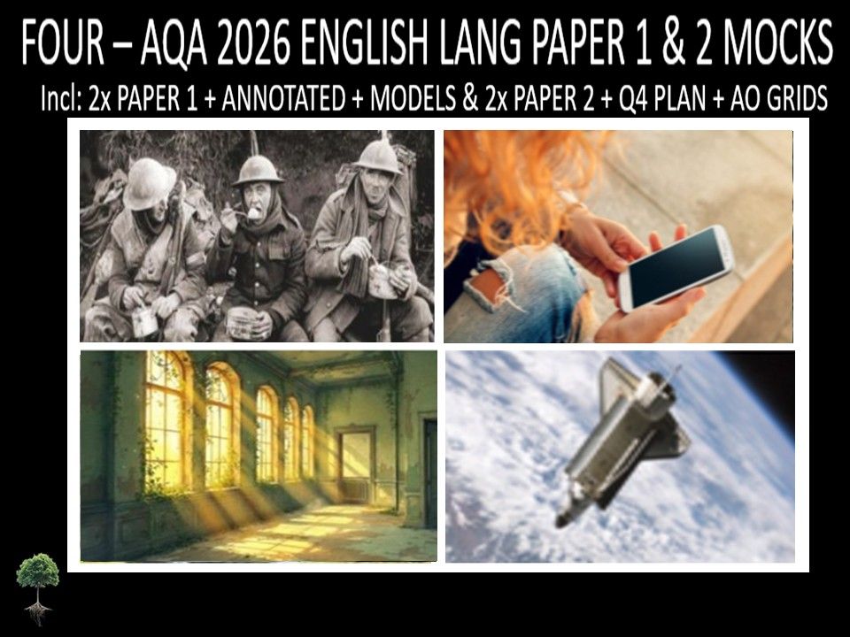 FOUR - AQA PAPER 1 & 2 | 2026 FULL MOCKS | ANNOTATED | Q4 PLAN | AO GRIDS | MODELS