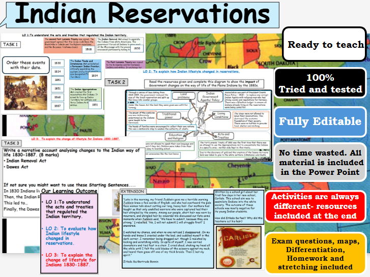 American West Lesson 19-Life in Reservations-1830/1887