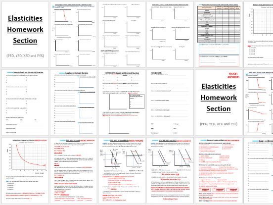 PED, YED, XED, PES Homework Tasks & Past Paper Style Questions with Model Essay Answers