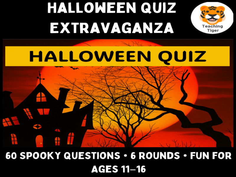Halloween Table Quiz PowerPoint – 60 Spooky Questions for Secondary Students