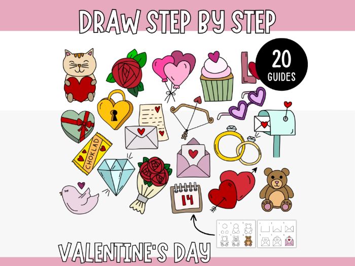 Valentine’s Drawing Guide - 20 Step-by-Step Pictures