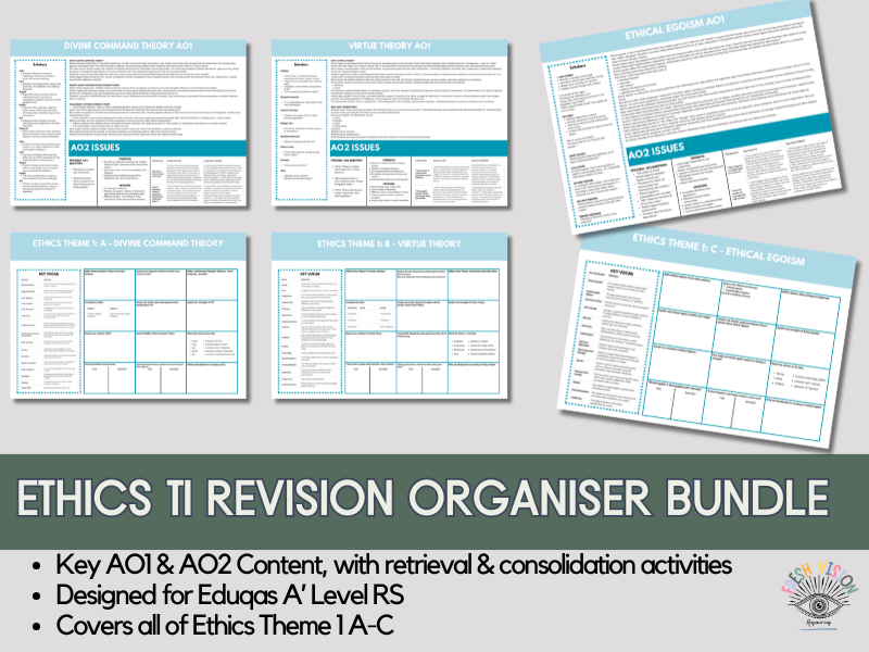 Ethics Theme 1 A-C Active Revision Organiser Bundle 33% off