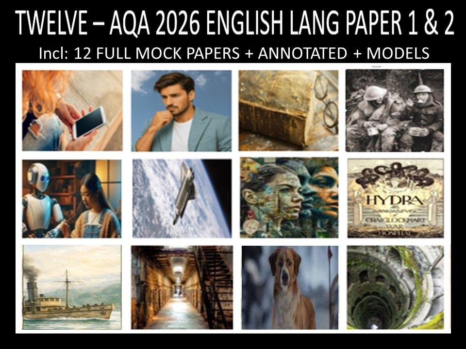 TWELVE - AQA PAPER 1 & 2 | 2026 FULL MOCKS | ANNOTATED | MODELS