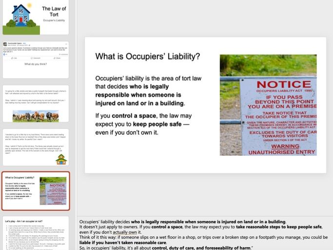 Occupiers' Liability Tort Law – Complete Lesson Set / PowerPoint Resource (WJEC/AQA/OCR)