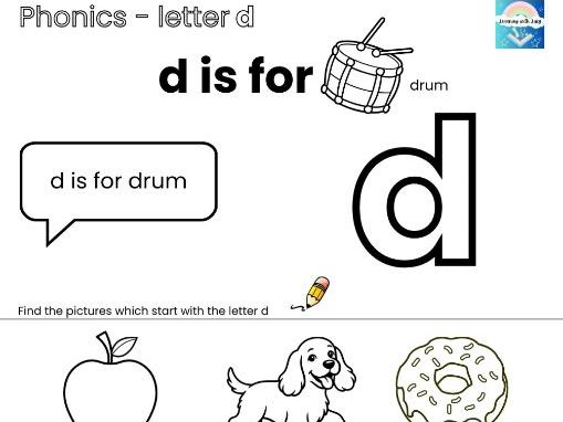Phonics – Letter d | Find, Match & Identify the d Sound