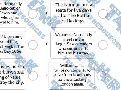 William of Normandy Marches on London Worksheet
