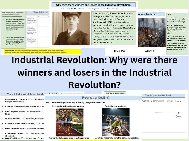 KS3 History Industrial Revolution Lesson - Why were there Winners and Losers?